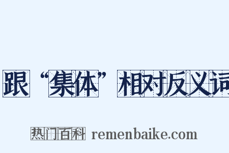 跟“集体”相对反义词是什么意思的图片